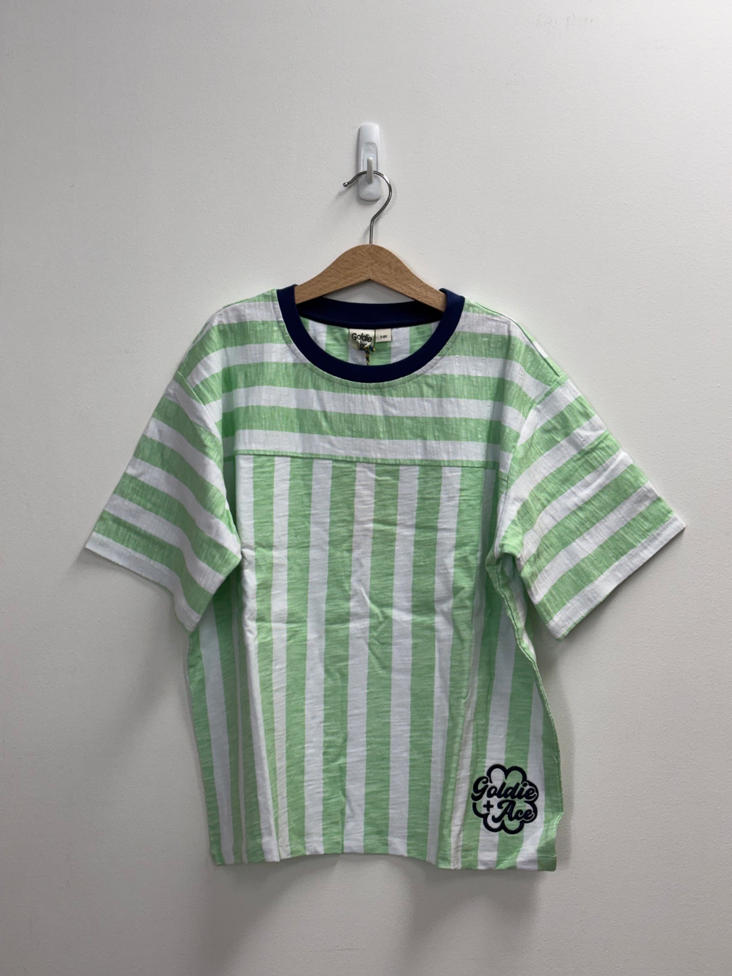 FLICK FLACK STRIPE TEE MINT - 7-8Y