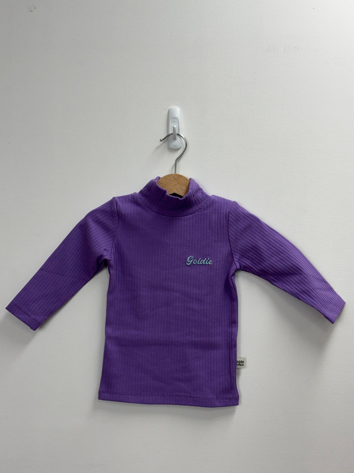 EMBROIDERED RIB SKIVVY GRAPE