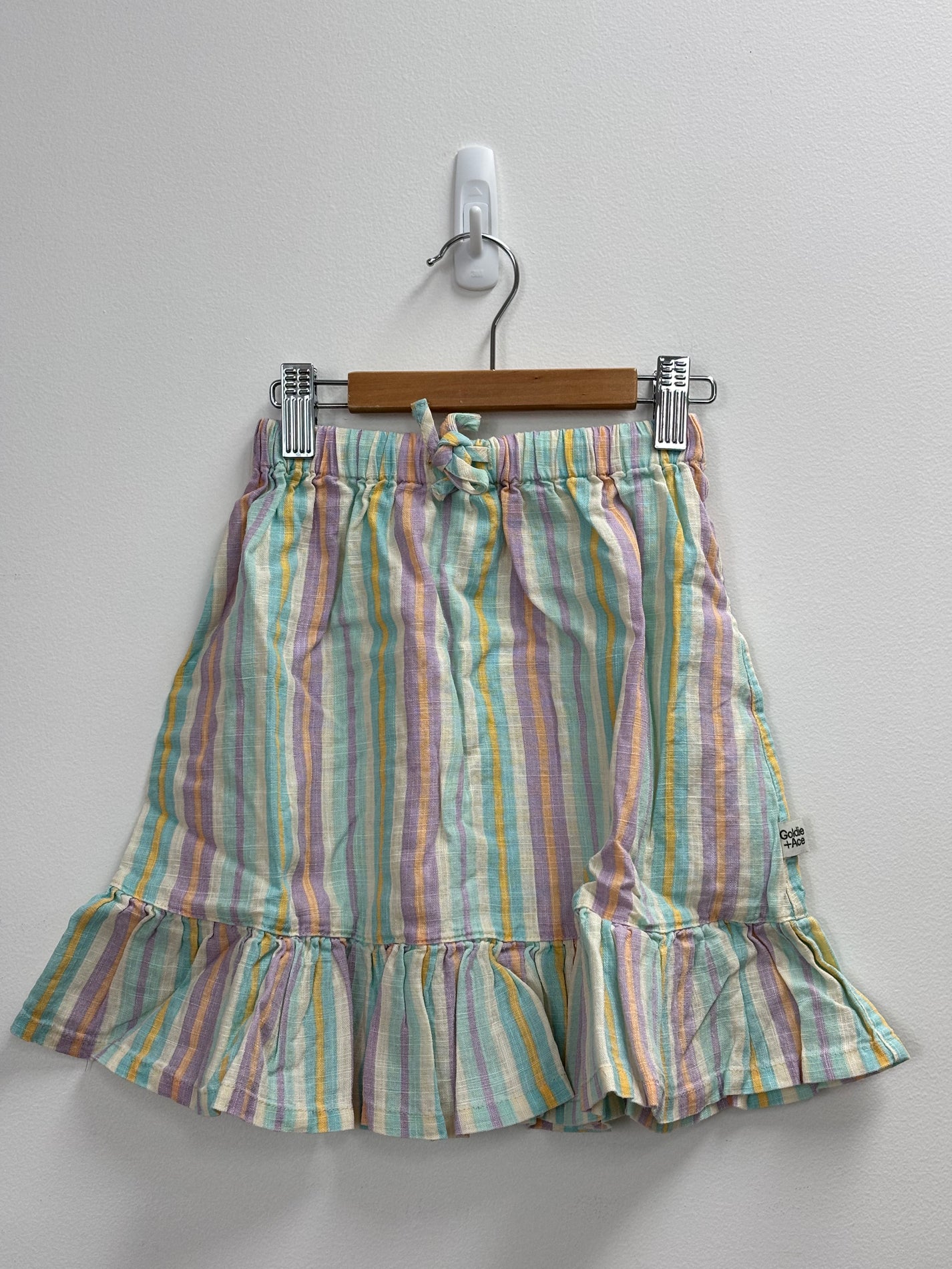 RESORT STRIPE LIOR LINEN SKIRT