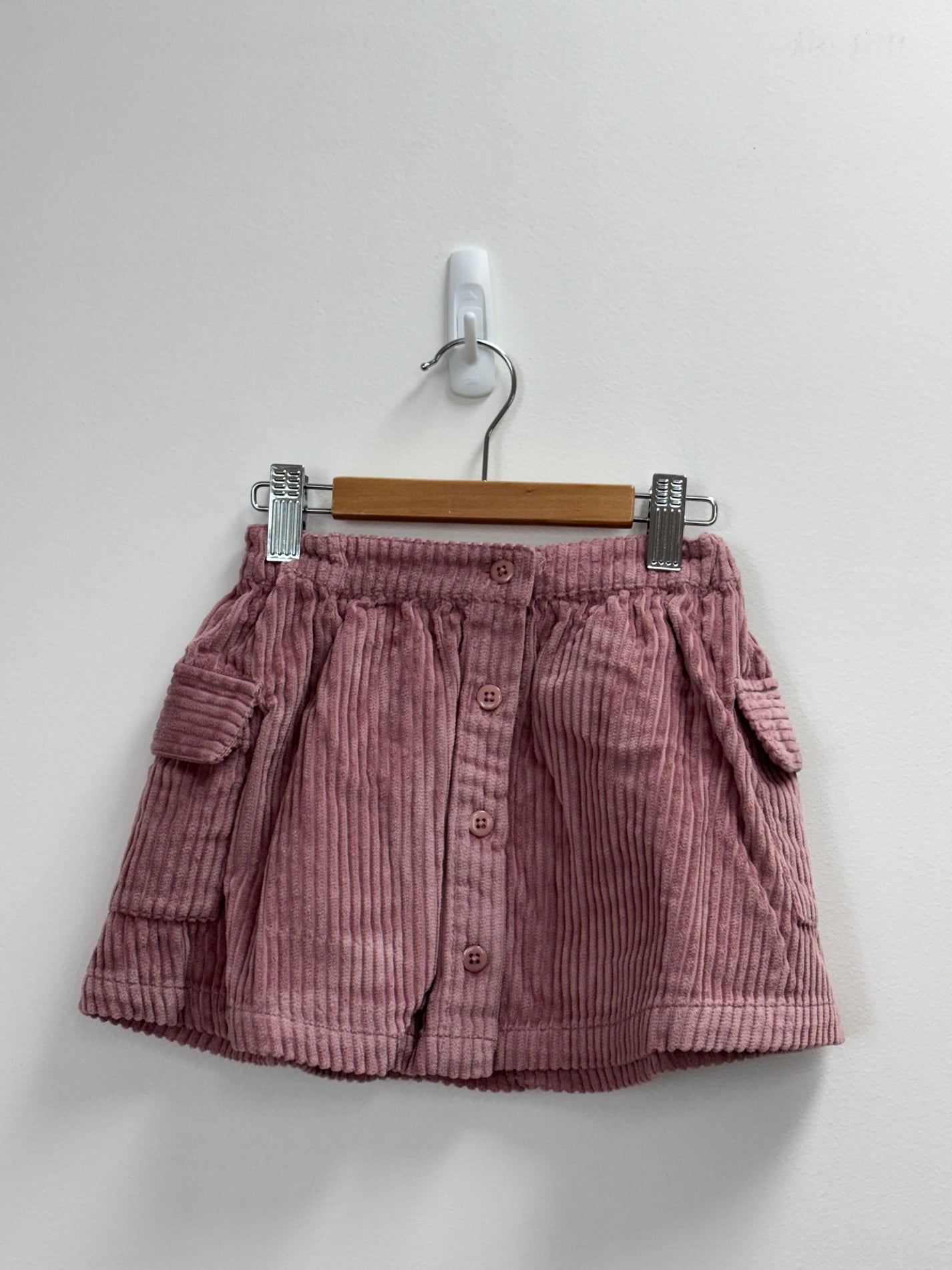 CORDUROY POCKET SKIRT DUSTY PINK