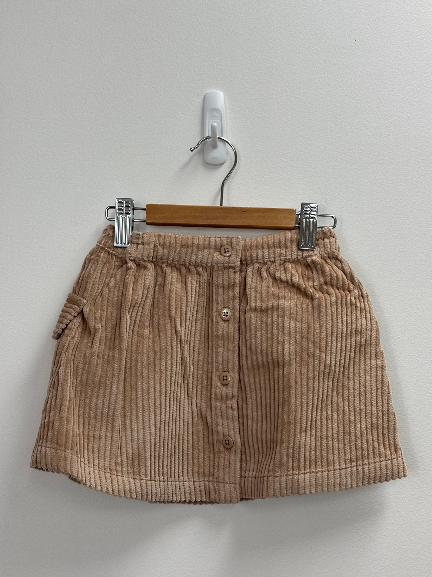CORDUROY POCKET SKIRT TAN