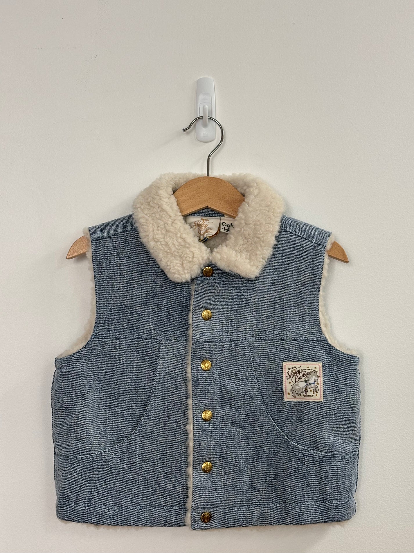 SHIRLEY BARBER UNICORN DENIM VEST