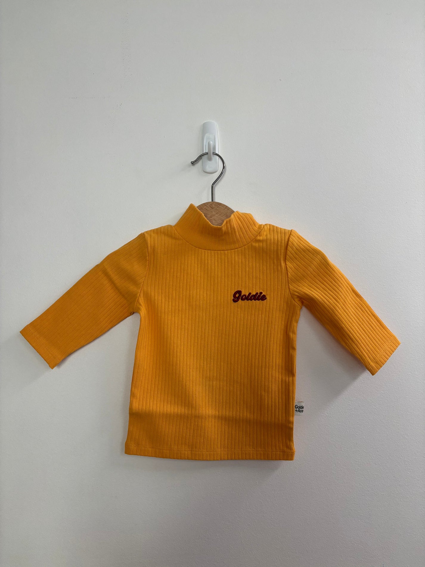 GOLDEN EMBROIDERED RIB SKIVVY - 6-12M
