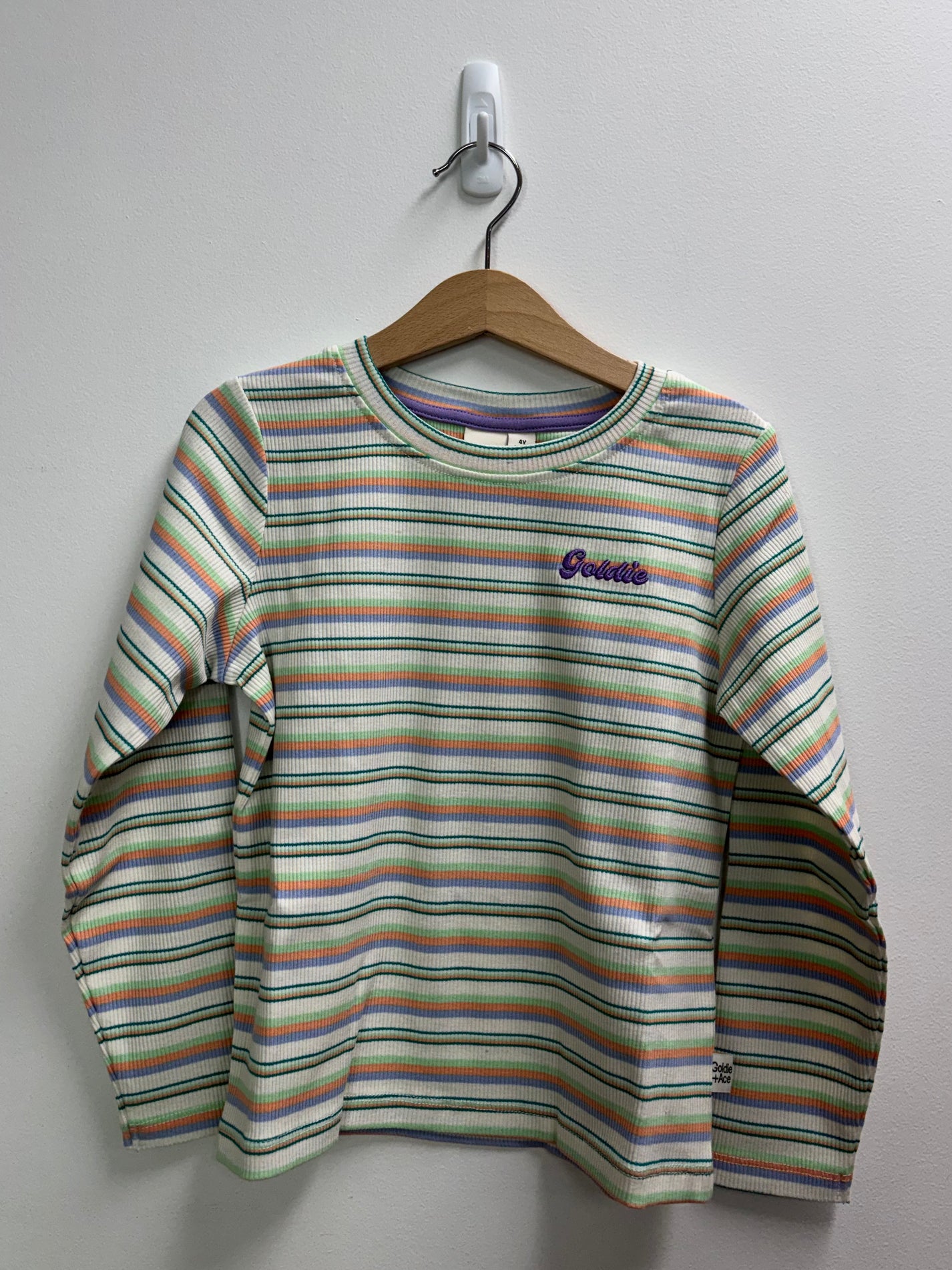 ESSENTIAL STRIPE RIB TOP MULTI - 4Y