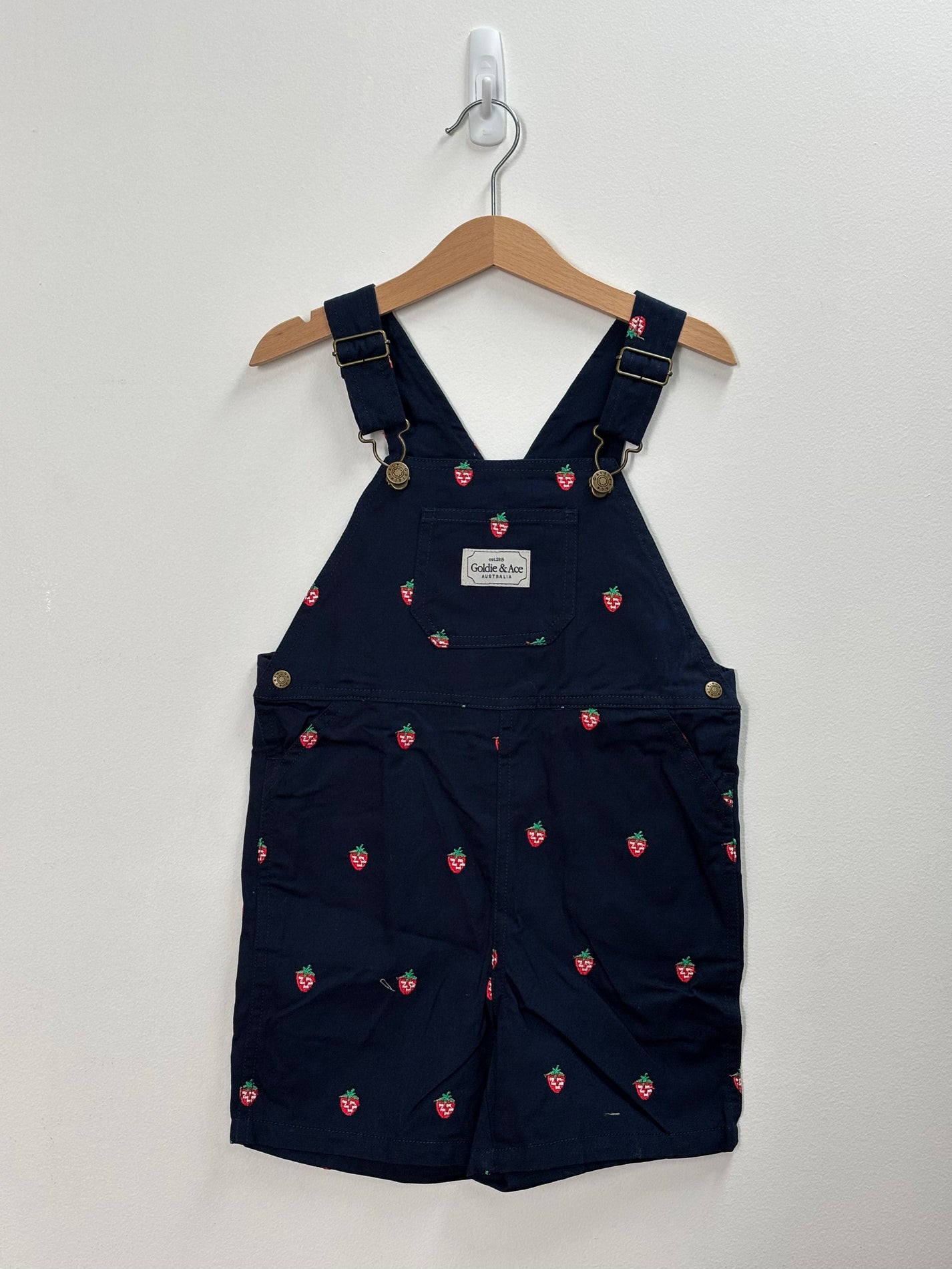MINI STRAWBERRY EMBROIDERED BURTON OVERALLS