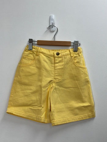 WIDE LEG STRAWBERRY DENIM SHORTS