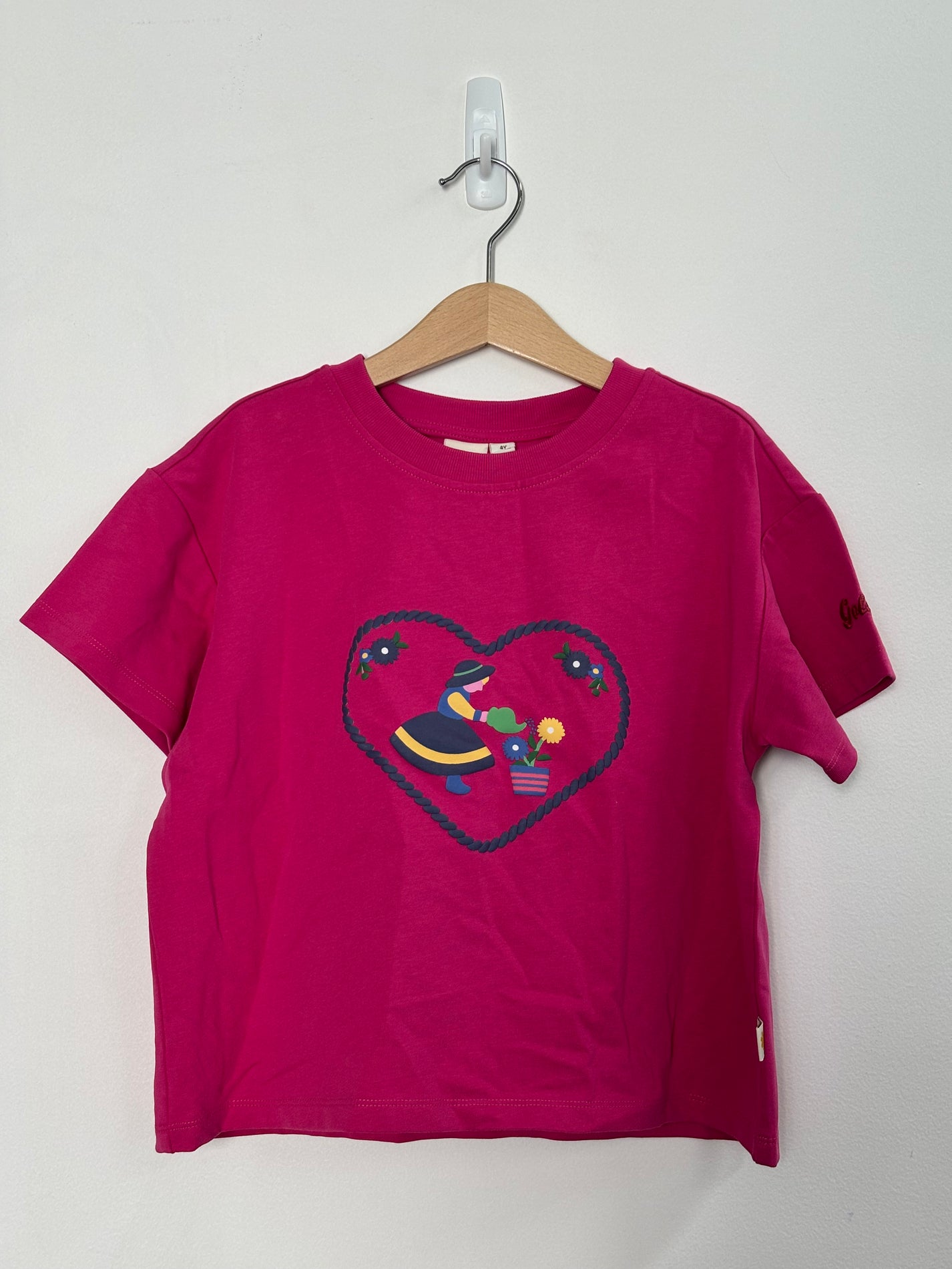 OVERSIZED GARDEN T-SHIRT FUCHSIA - 4Y