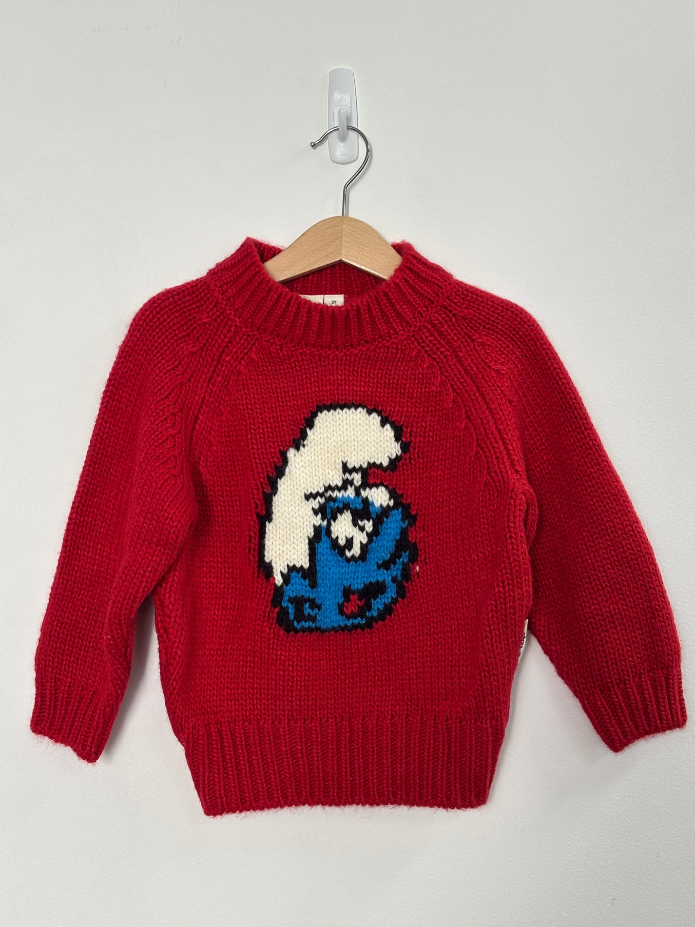 SMURFS CHUNKY KNIT - 2Y