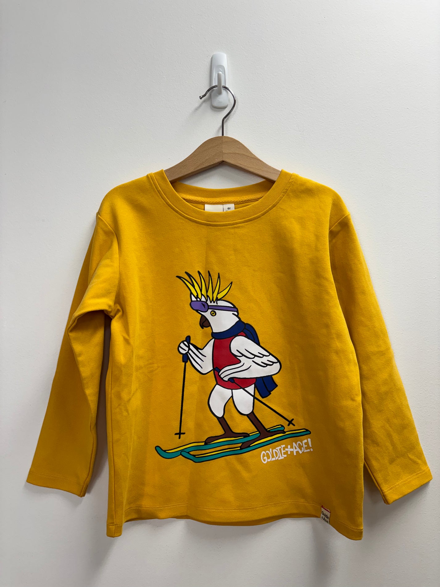 SKI COCKATOO LONG SLEEVE TOP YELLOW - 4Y