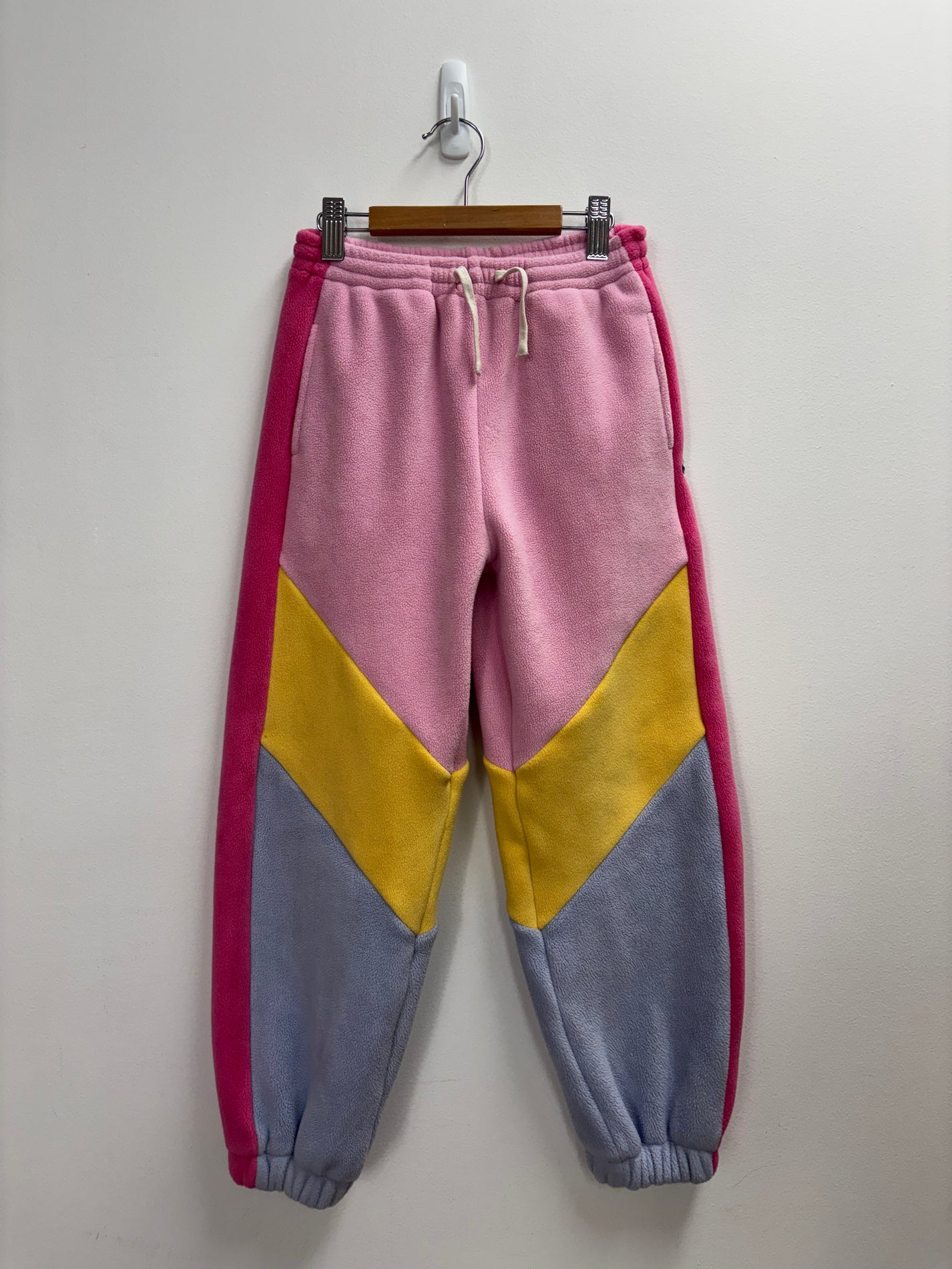 FLEECE TRACKPANTS PINK/YELLOW/BLUE - 6Y