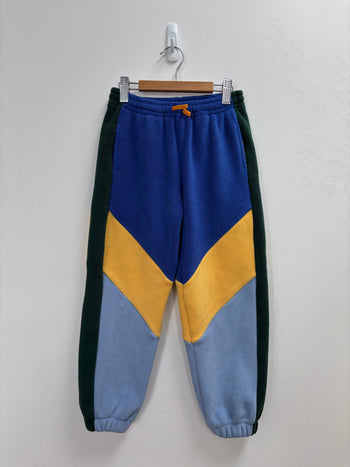 FLEECE TRACKPANTS BLUE/GREEN/YELLOW (MARK ON FRONT) - 5Y