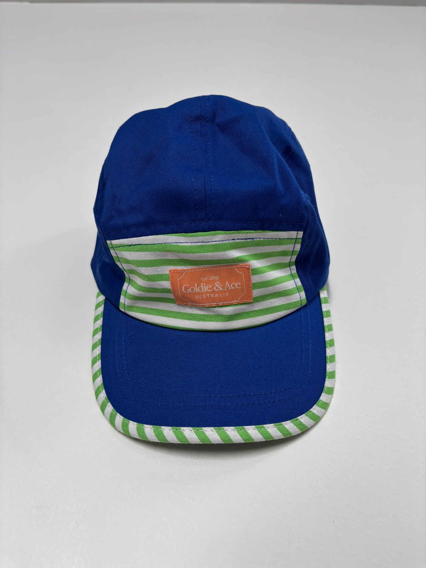 PANEL CAP BLUE/GREEN STRIPE - 1-3Y