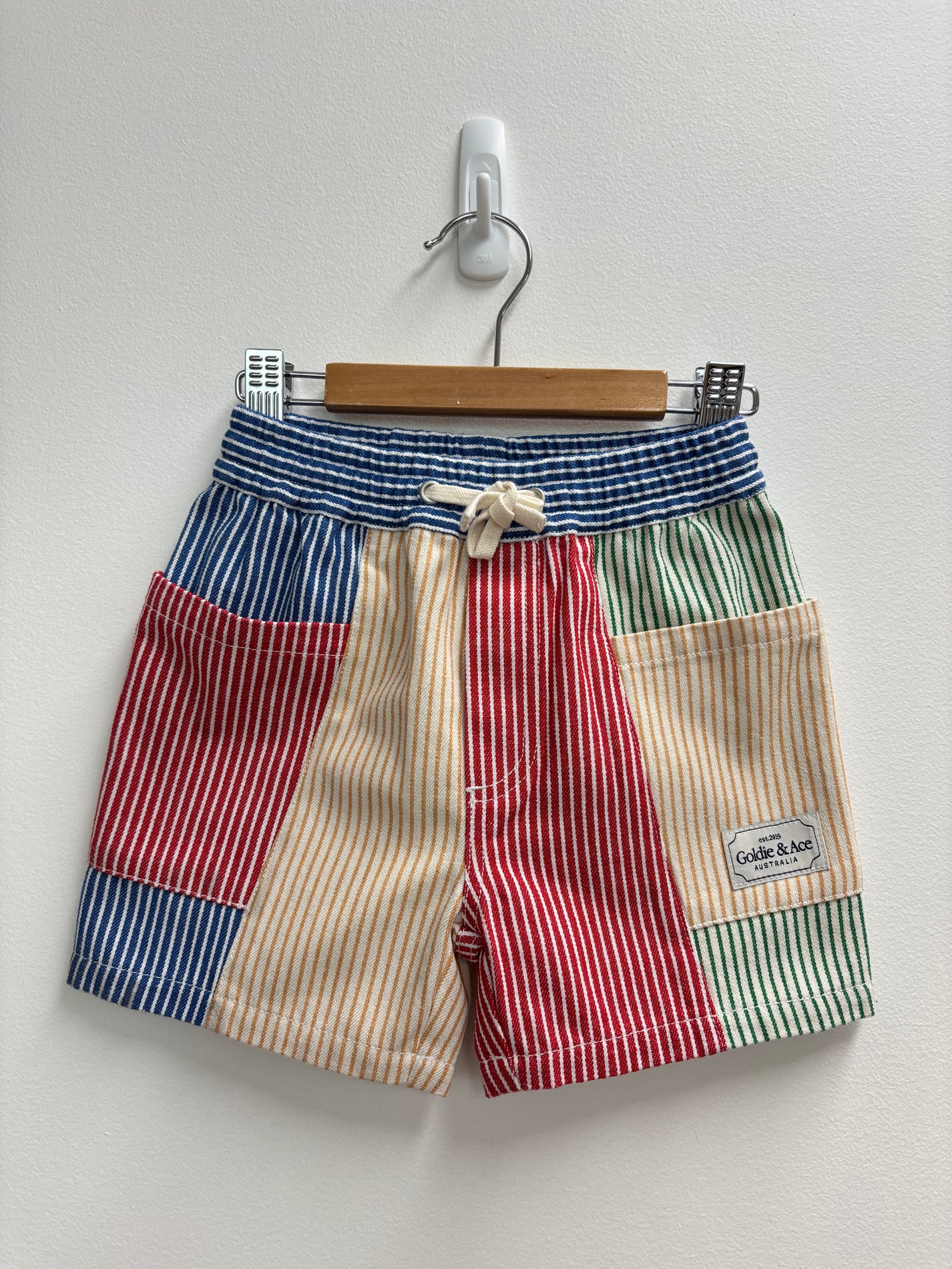 STRIPE NOAH SHORTS (SAMPLE FABRIC MAY PILL)