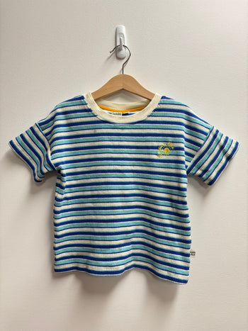 WAFFLE TEE BLUE (MARKED) - 4Y