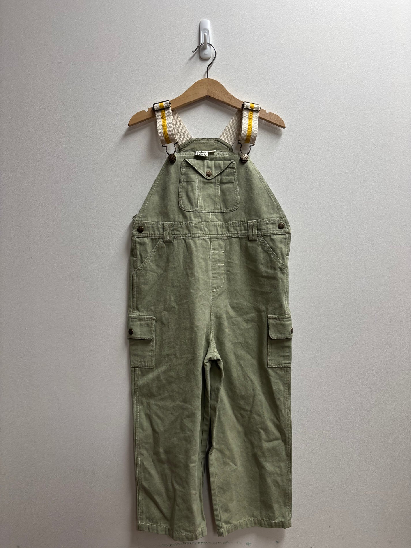 AUSTIN KHAKI OVERALLS (MARK ON BACK) - 4Y