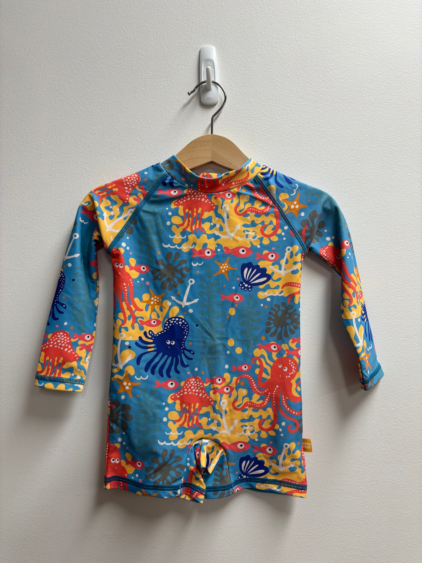 SEA PARTY SHORT LEG SWIMSUIT - 3-6M