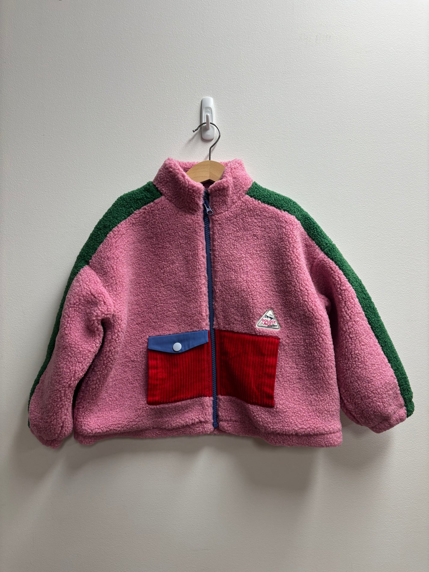 SHERPA JACKET PINK/GREEN/RED/BLUE - 4Y