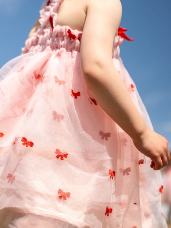 Babydoll Tulle Bow Dress & Scrunchie