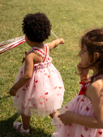 Babydoll Tulle Bow Dress & Scrunchie