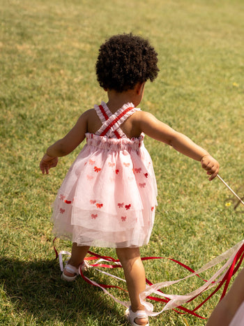 Babydoll Tulle Bow Dress & Scrunchie