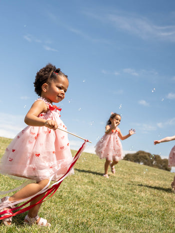 Babydoll Tulle Bow Dress & Scrunchie