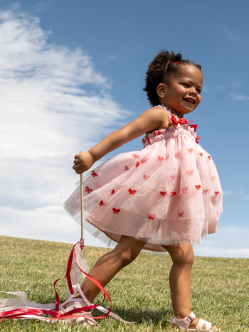 Babydoll Tulle Bow Dress & Scrunchie