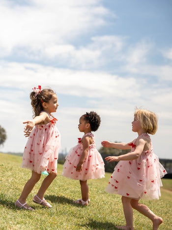Babydoll Tulle Bow Dress & Scrunchie
