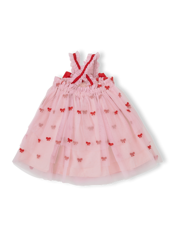 Babydoll Tulle Bow Dress & Scrunchie