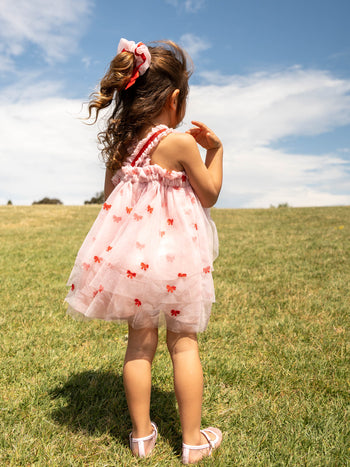 Babydoll Tulle Bow Dress & Scrunchie