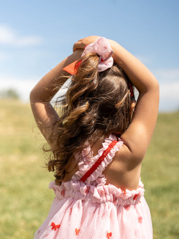 Babydoll Tulle Bow Dress & Scrunchie