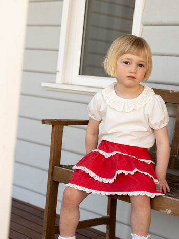 Laura Puff Sleeve Collar T-Shirt