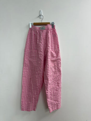 PINK GINGHAM PANTS (MARKED) - 8Y