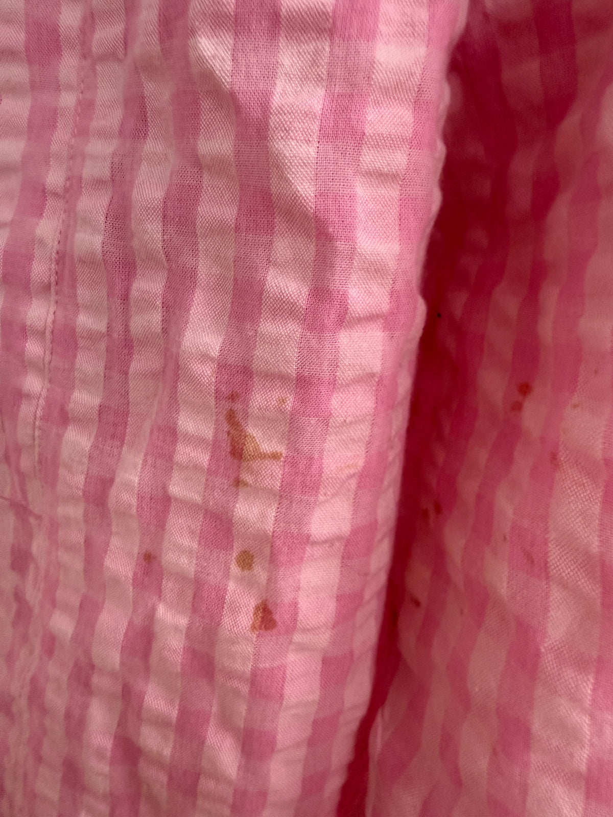 PINK GINGHAM PANTS (MARKED) - 8Y
