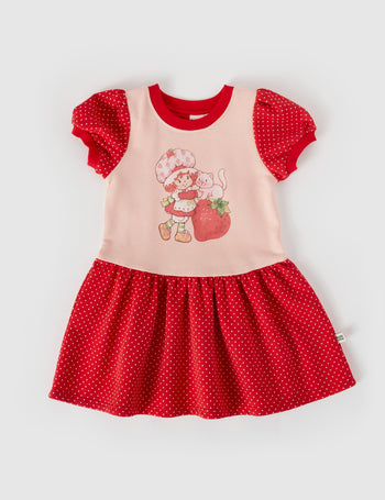 Strawberry Shortcake & Custard Dress Vintage Print Terry Spot