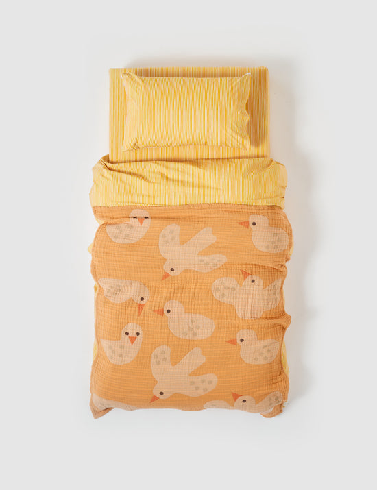 Goldie and Ace X Anna Kövecses Chirpy Chicks Woven Bedspread Blanket
