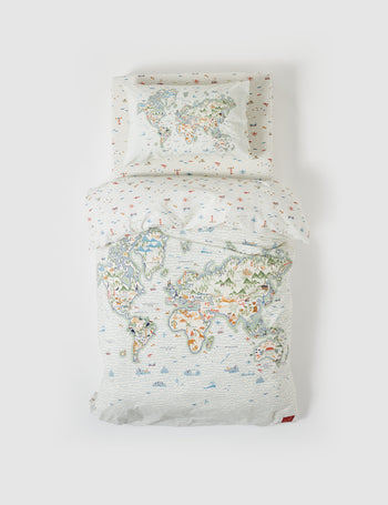 Oceania Vintage Washed Cotton Reversible Quilt Cover