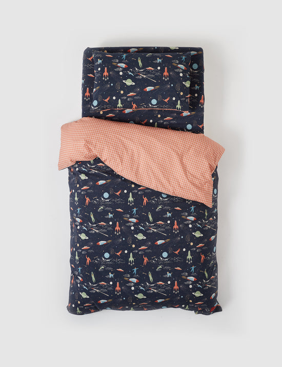 Outer Space Vintage Washed Cotton Pillowcase