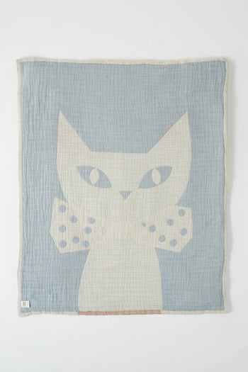 Goldie and Ace X Anna Kövecses Playful Cat Woven Bedspread Blanket