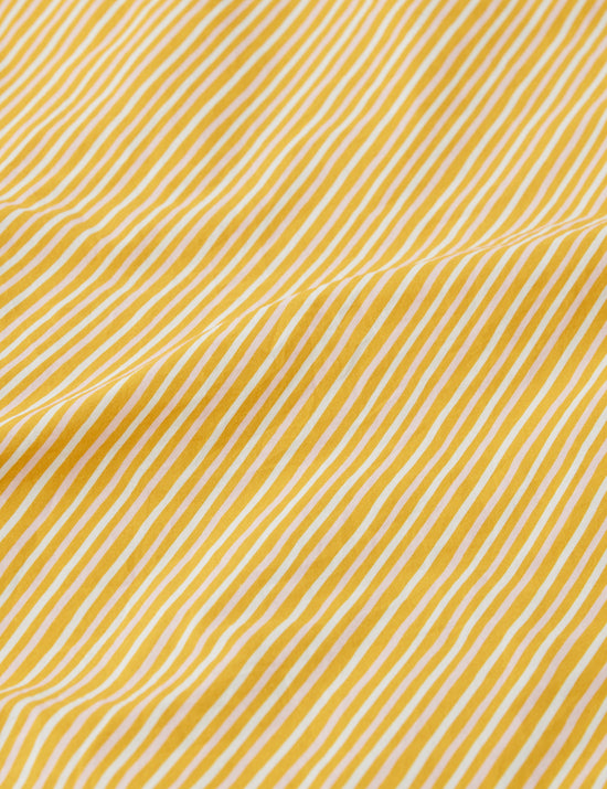 Daffodil Stripe Vintage Washed Cotton Flat Sheet