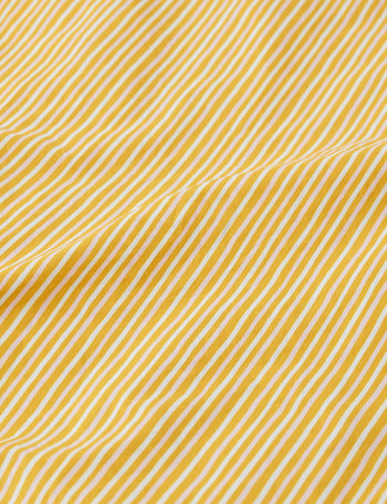 Daffodil Stripe Vintage Washed Cotton Reversible Quilt Cover