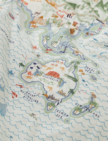 Oceania Vintage Washed Cotton Reversible Quilt Cover