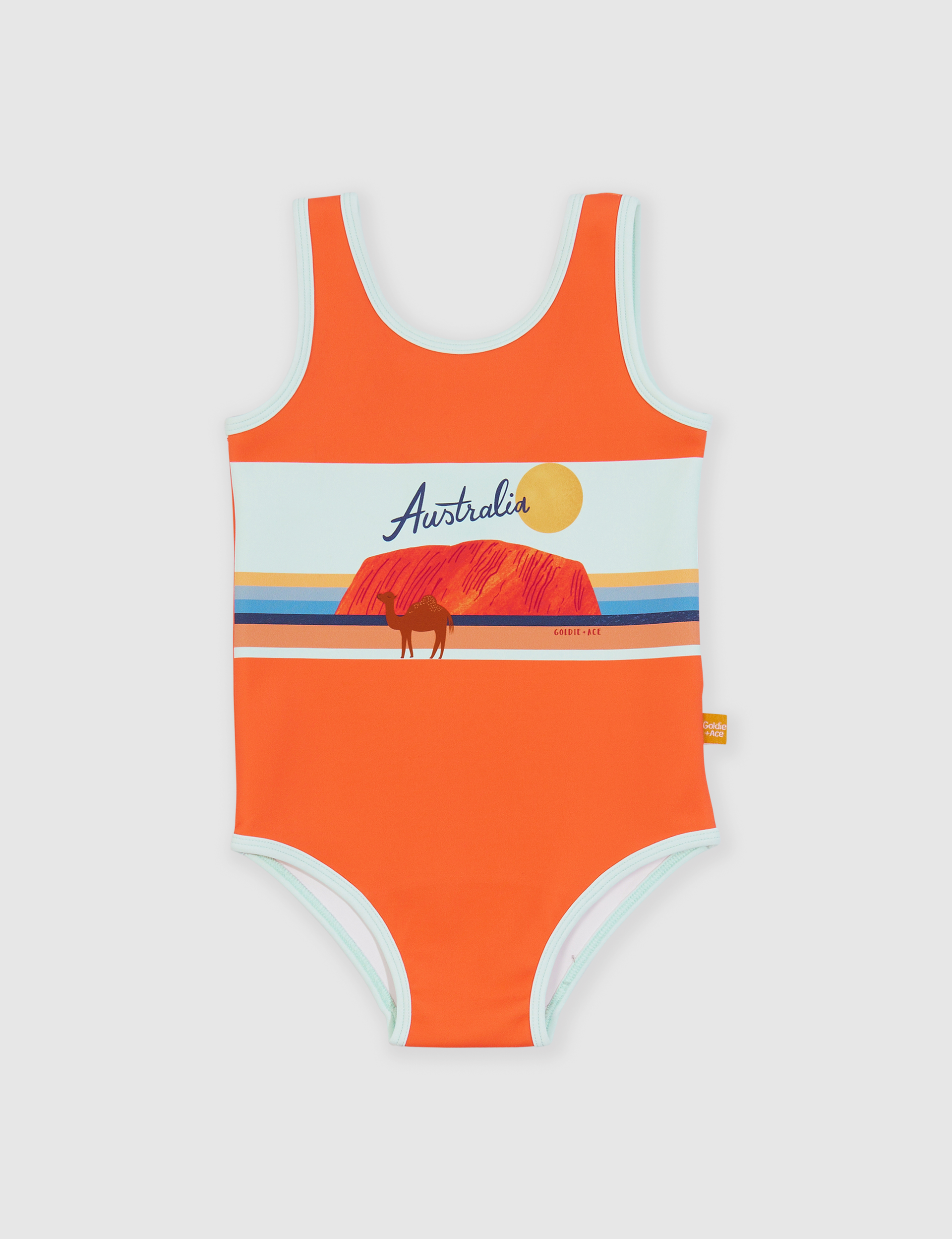 Australia Scoop Back One Piece Bathers Tangerine