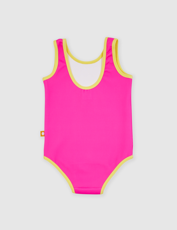 Beach Patrol Scoop Back Bathers Pink