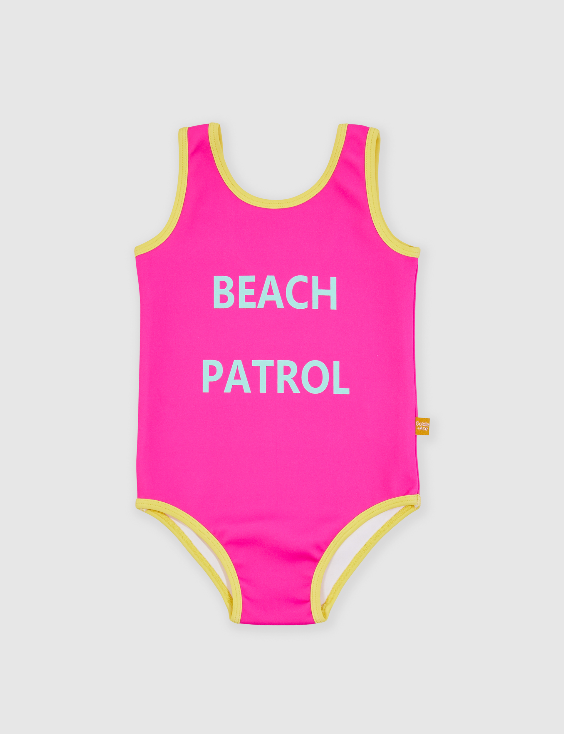 Beach Patrol Scoop Back Bathers Pink