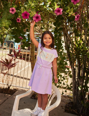 Palm Beach Club Tie Dress Lilac