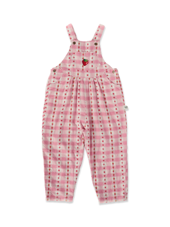 Goldie Vintage Overalls Very Berry Gingham Pink