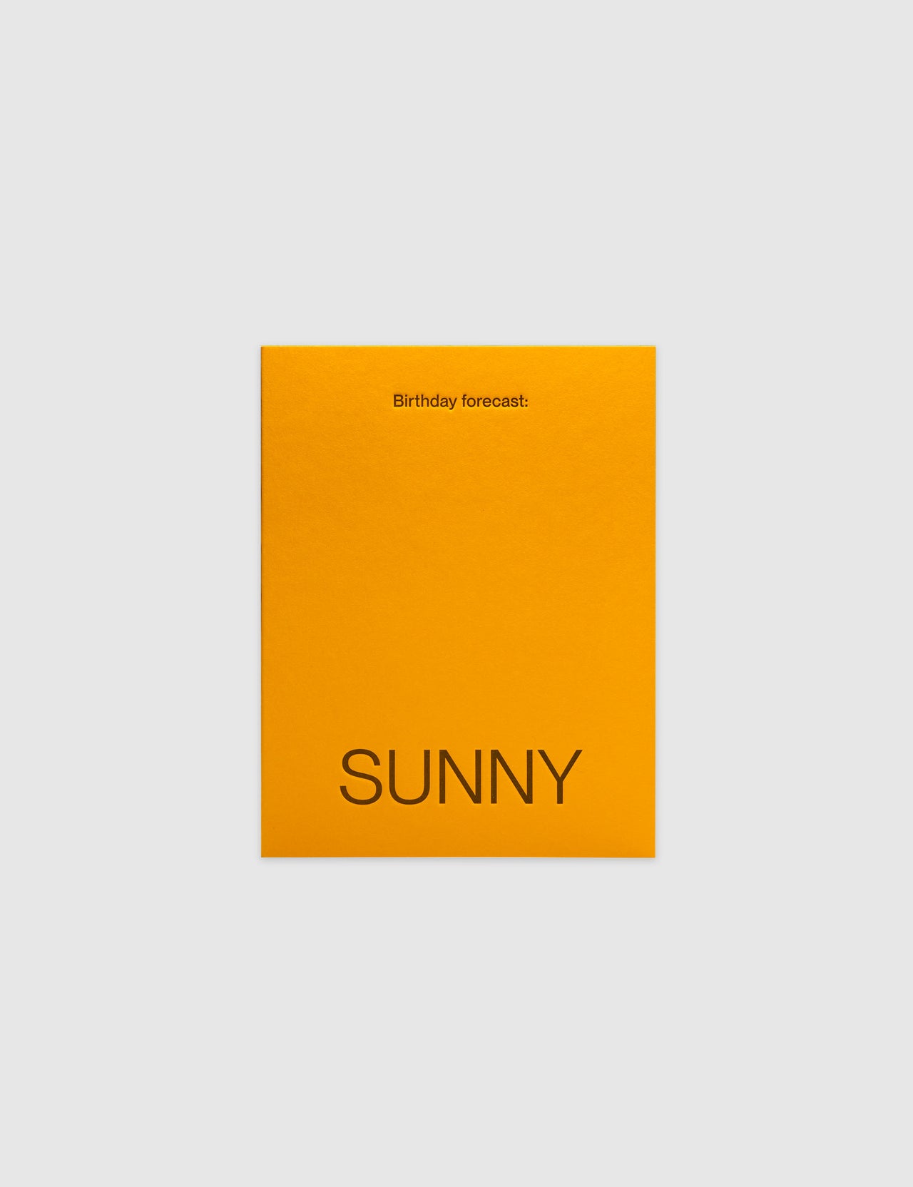 Birthday Forecast Sunny Card