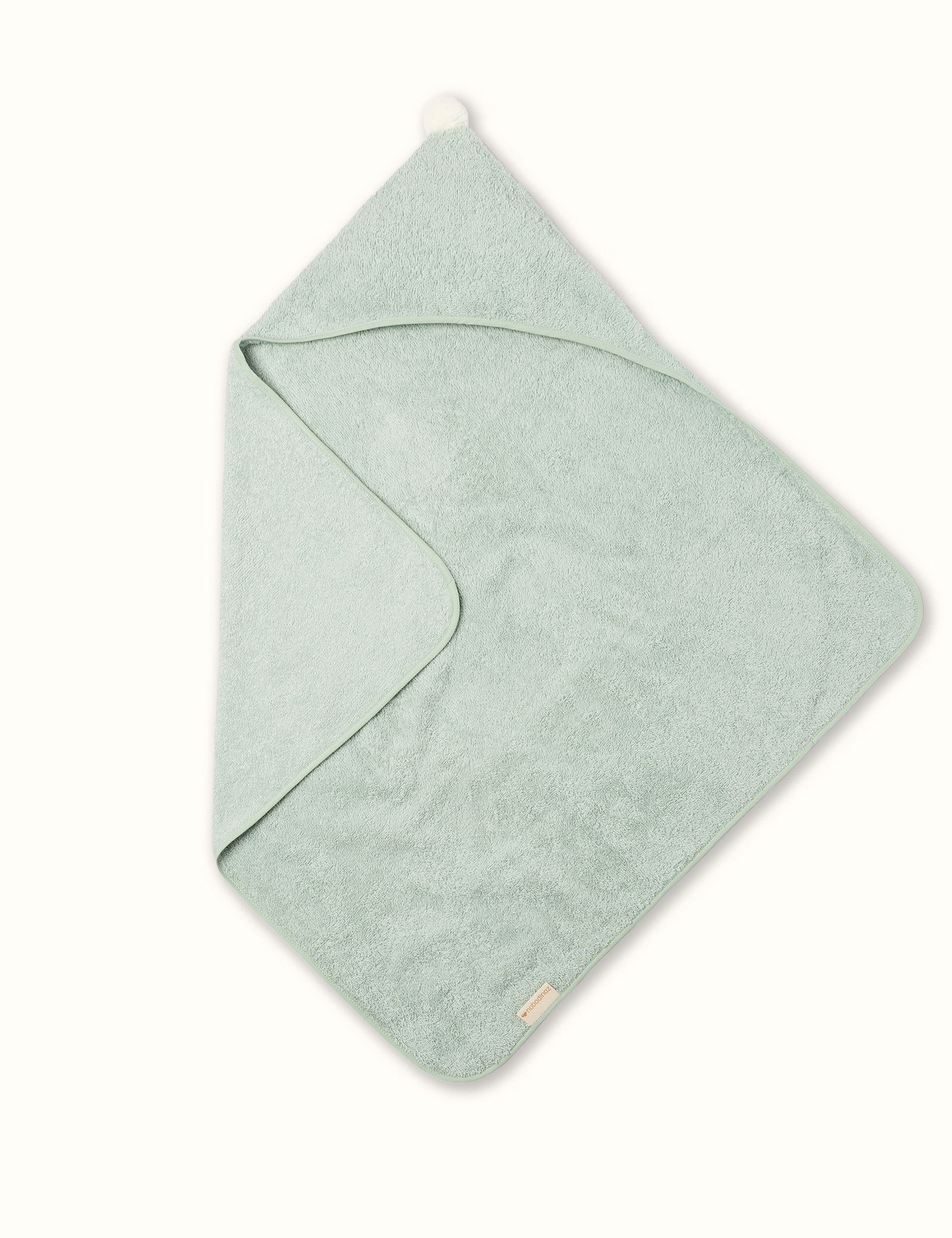 Nobodinoz So Cute Baby Hooded Bath Towel - Green