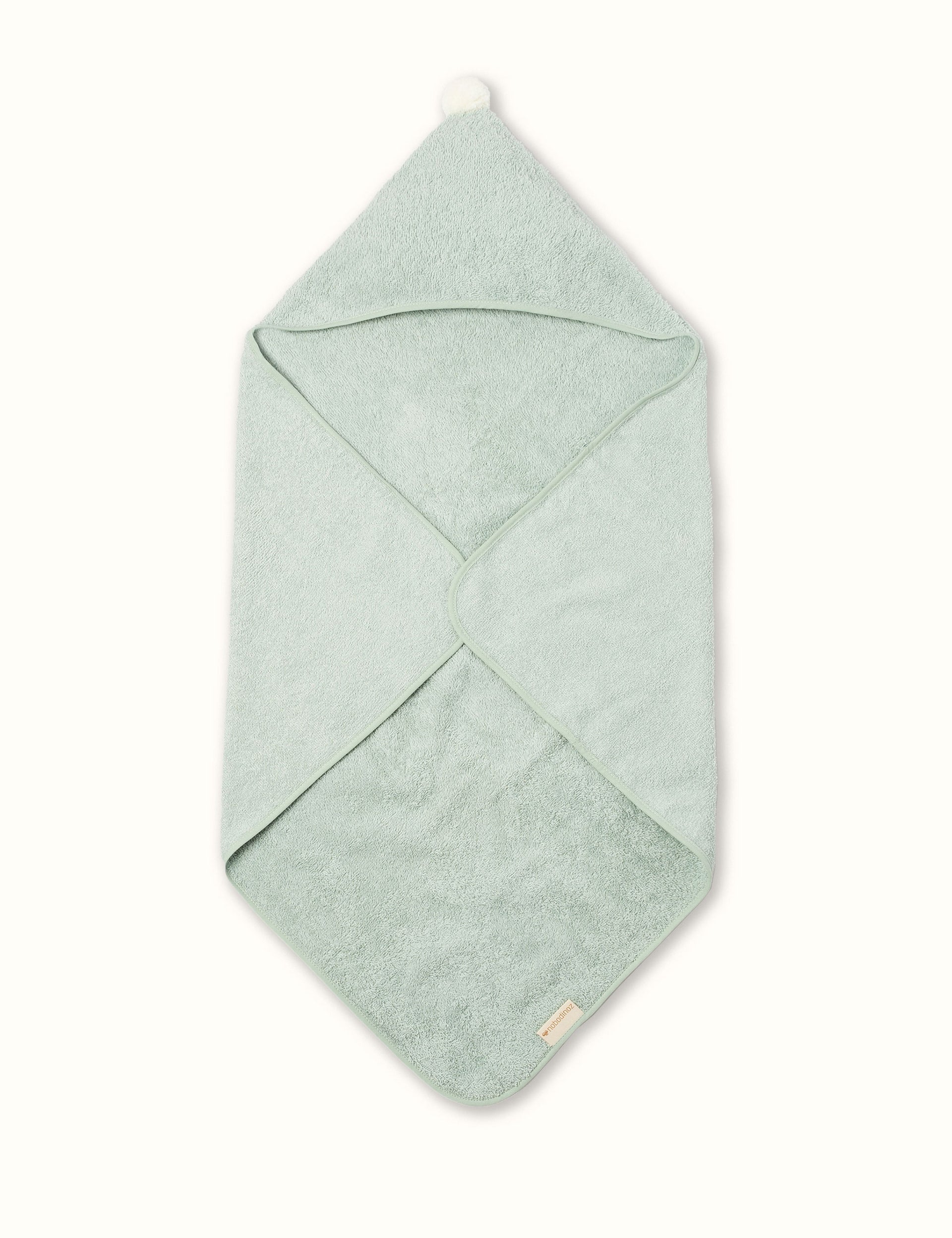 Nobodinoz So Cute Baby Hooded Bath Towel - Green