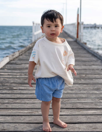 Navy's Summer Embroidered T-Shirt